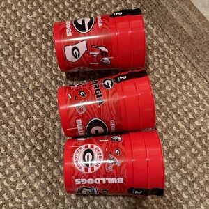Georgia Bulldogs Red Cups set of 6